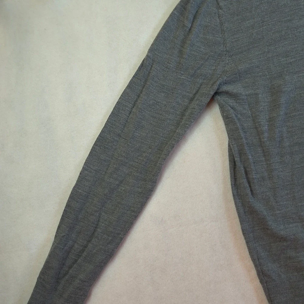 Banana Republic Gray Crew Neck 100% Merino Wool‎ Sweater XL
